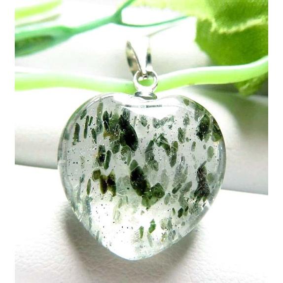 愛心天然水晶滿天星雲母收藏款雲母膠花極美顆粒吊墜掛飾掛墜墜子16.8*16.3*8.7mm/3.3g珠寶寶石玉石首飾飾品-細節圖4