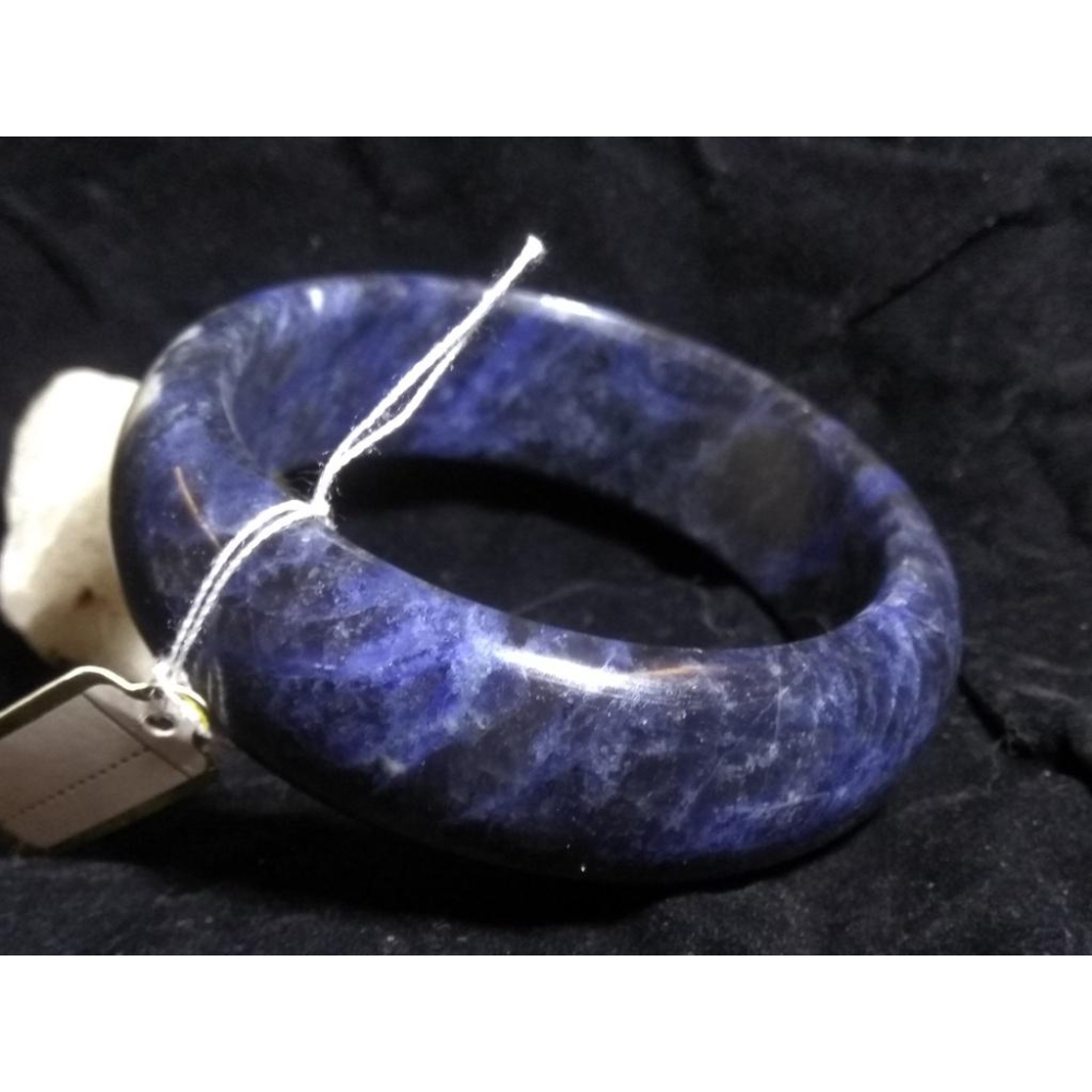 17.44圍天然寬板藍紋石藍紋玉手鐲玉鐲鐲子珠寶玉石首飾飾品-細節圖3