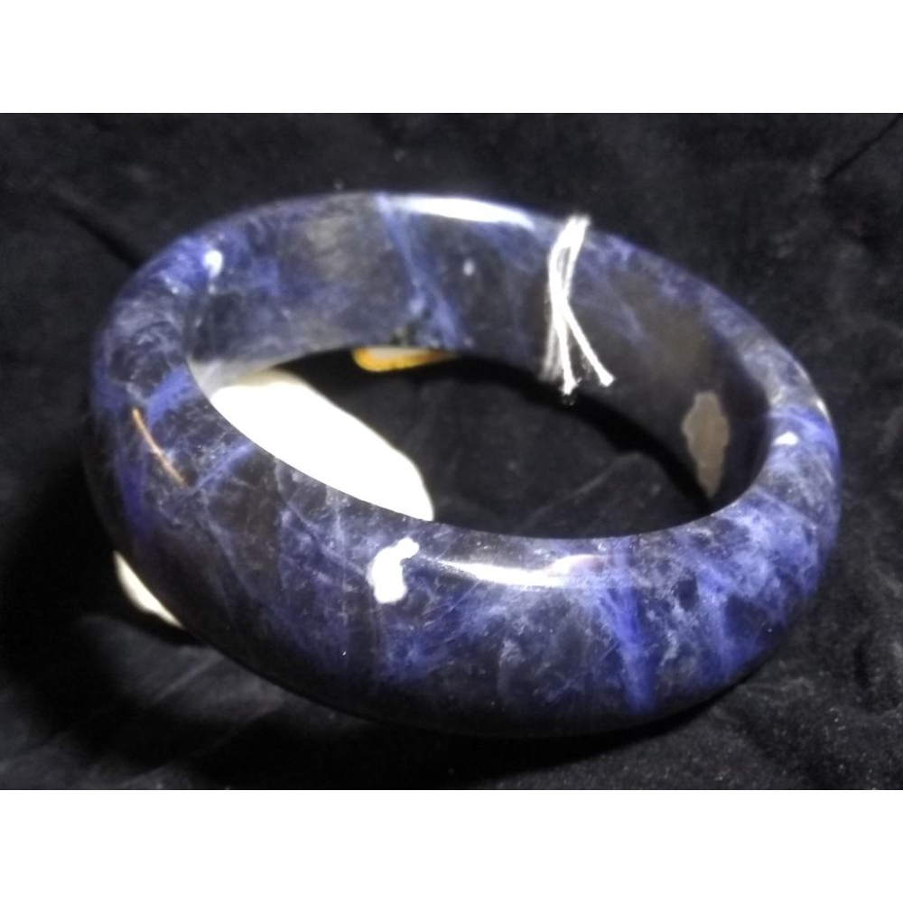 17.44圍天然寬板藍紋石藍紋玉手鐲玉鐲鐲子珠寶玉石首飾飾品-細節圖5