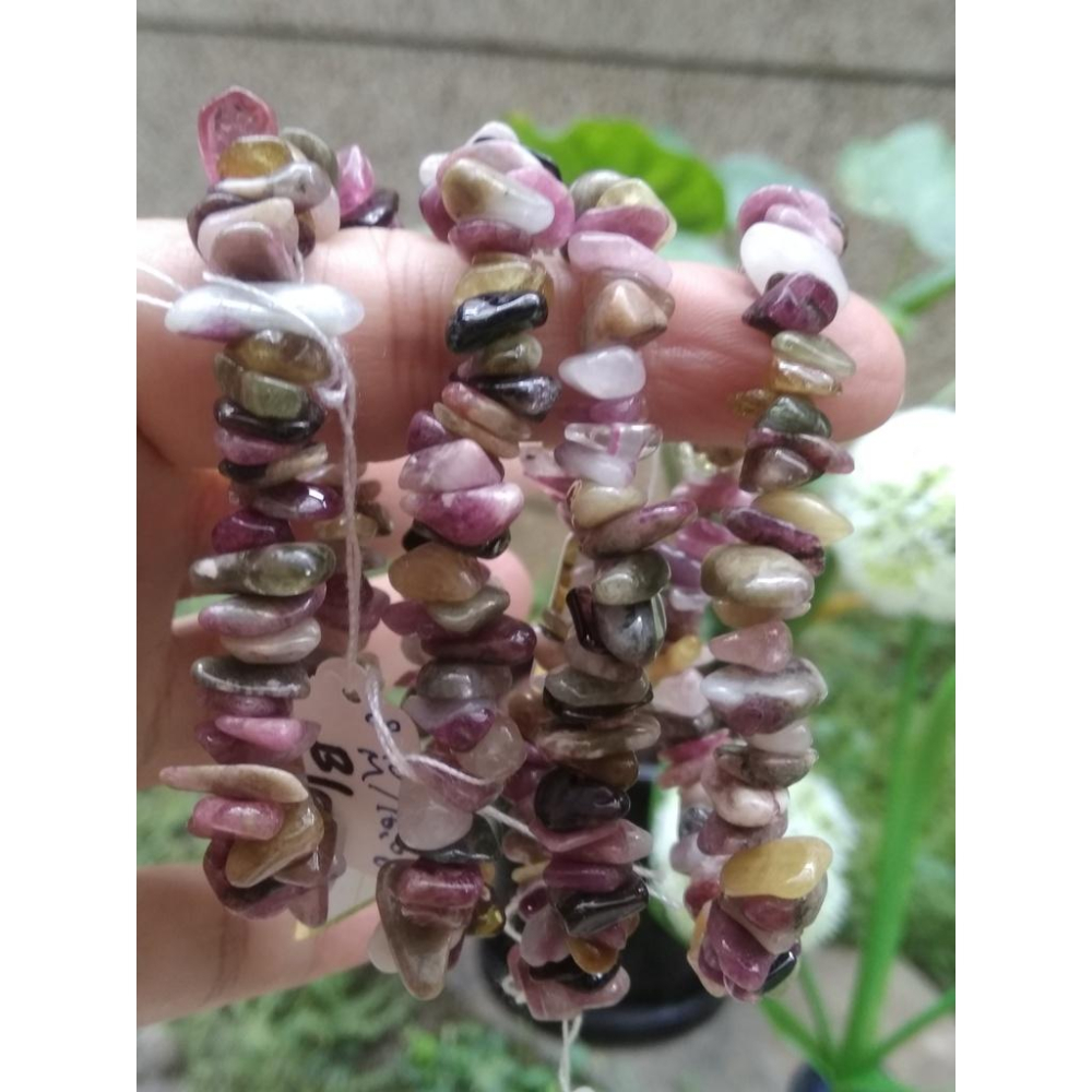 b彩色糖果扁珠不規則隨型項鍊電氣石西瓜碧璽手鍊手環手串任選其一珠寶寶石首飾飾品-細節圖8