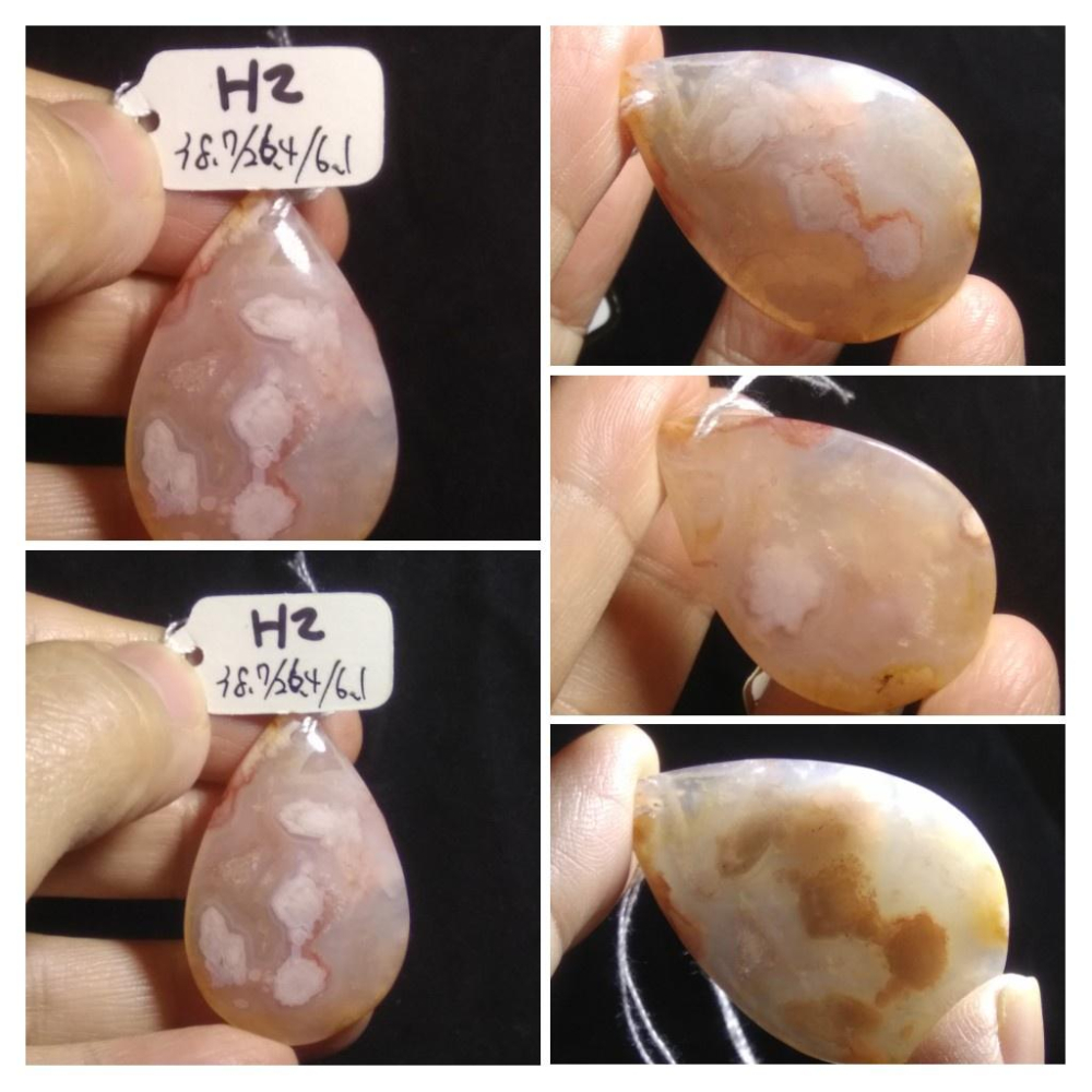 H組精品組天然水晶水滴櫻花瑪瑙吊墜墜子掛件項鍊珠寶寶石首飾飾品任選其一-細節圖2