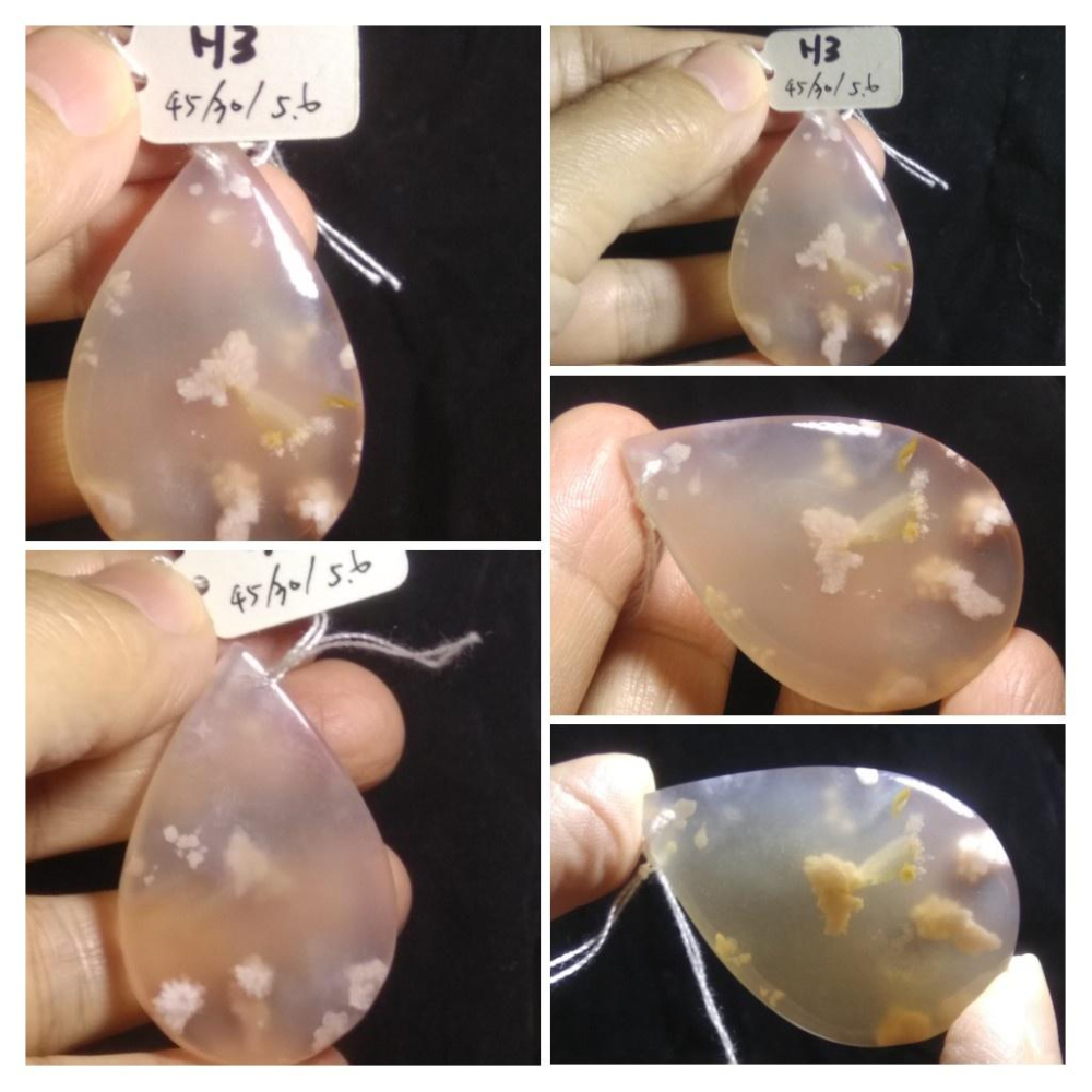 H組精品組天然水晶水滴櫻花瑪瑙吊墜墜子掛件項鍊珠寶寶石首飾飾品任選其一-細節圖3