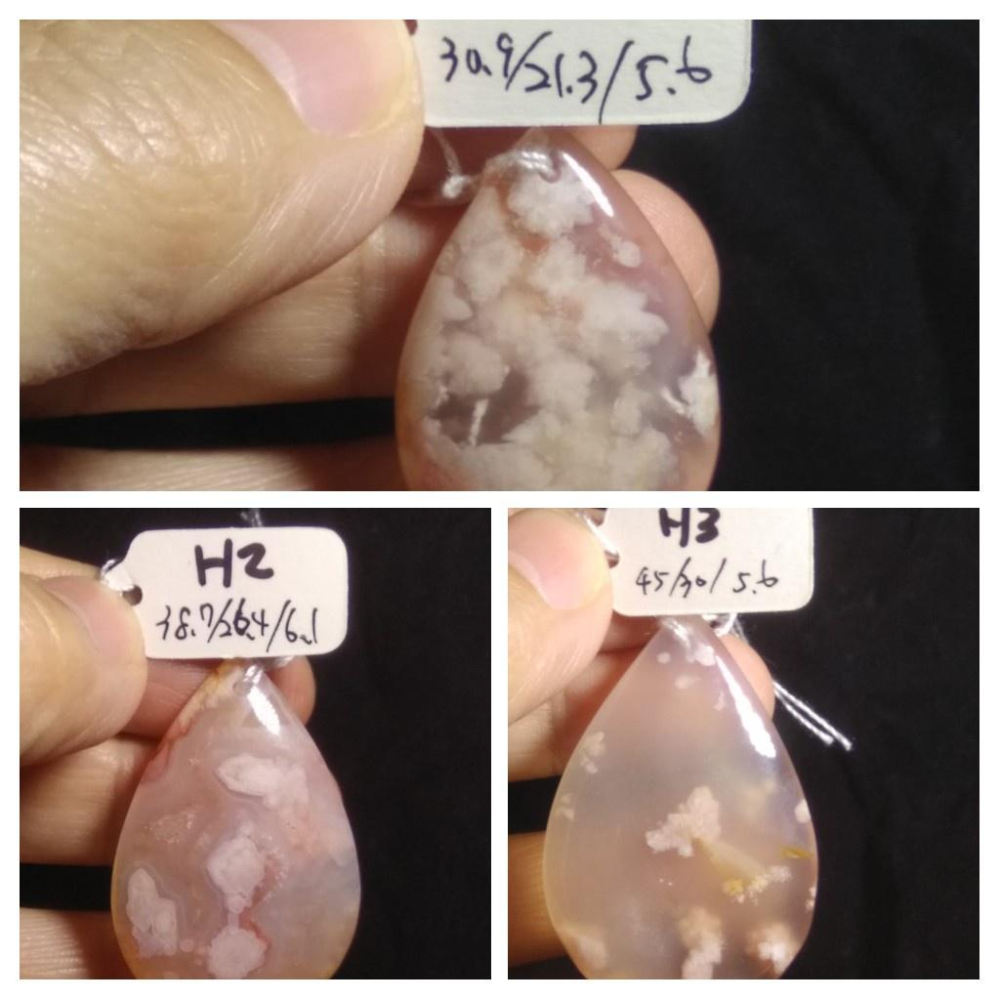 H組精品組天然水晶水滴櫻花瑪瑙吊墜墜子掛件項鍊珠寶寶石首飾飾品任選其一-細節圖4