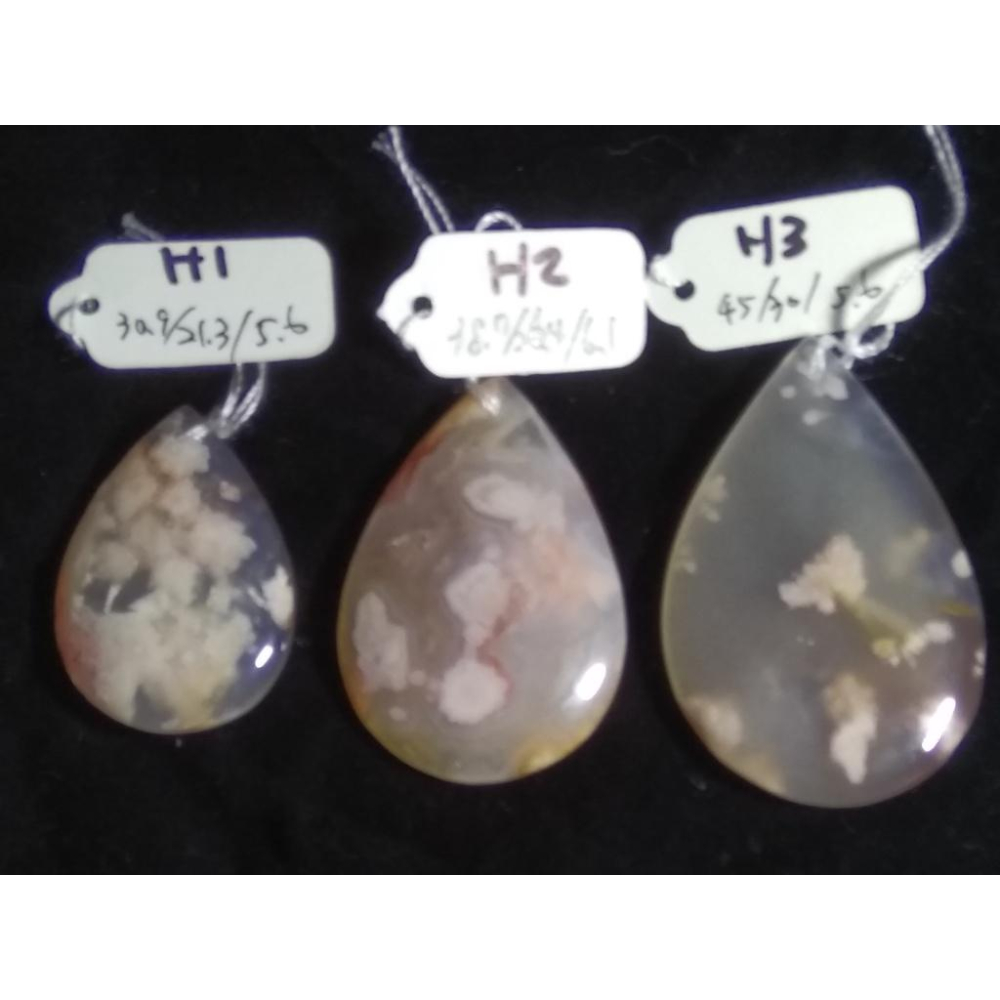 H組精品組天然水晶水滴櫻花瑪瑙吊墜墜子掛件項鍊珠寶寶石首飾飾品任選其一-細節圖5