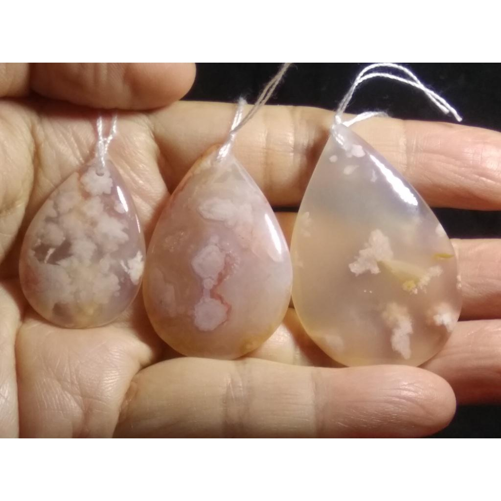 H組精品組天然水晶水滴櫻花瑪瑙吊墜墜子掛件項鍊珠寶寶石首飾飾品任選其一-細節圖9