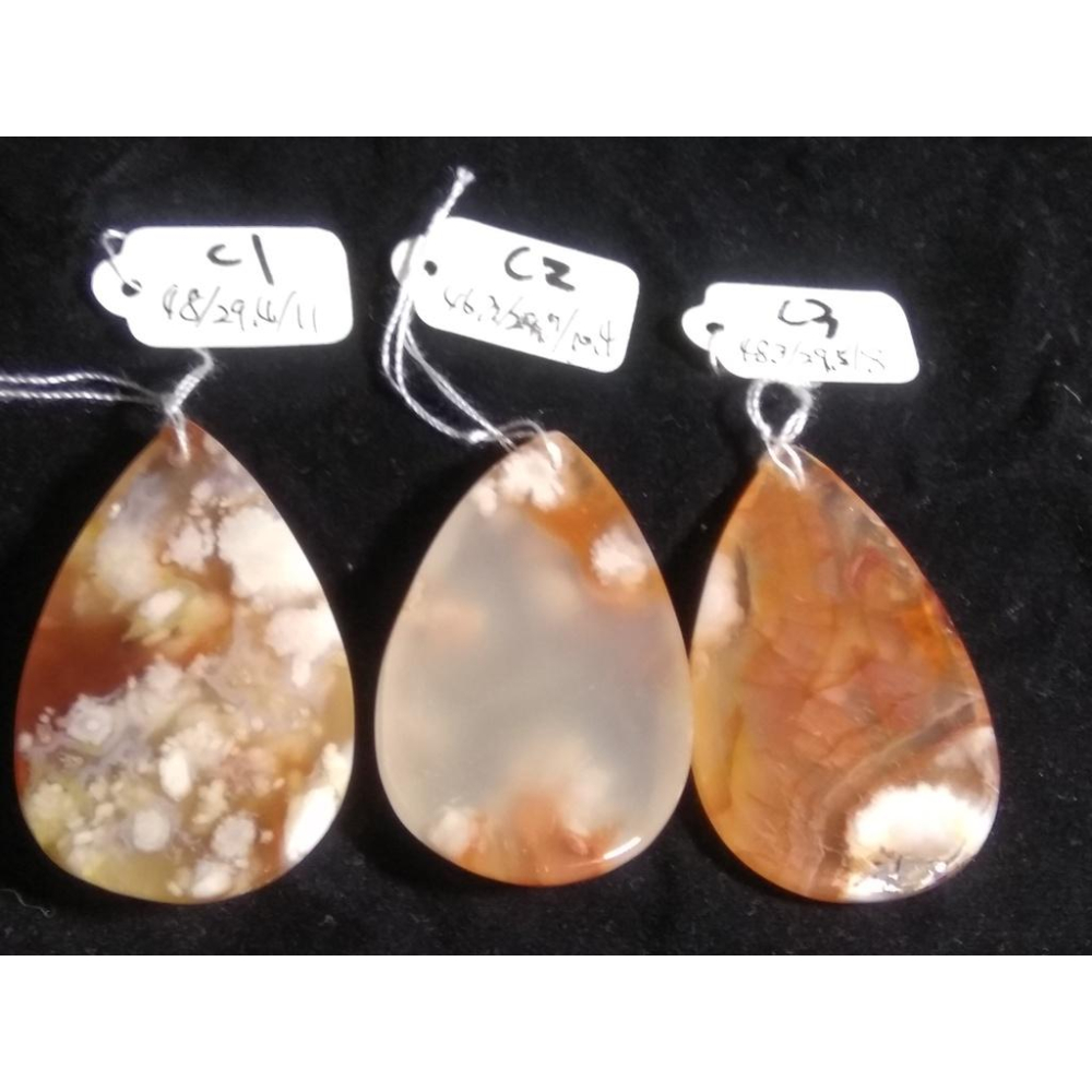 C組精品組天然水晶水滴櫻花瑪瑙吊墜墜子掛件項鍊珠寶寶石首飾飾品任選其一-細節圖2