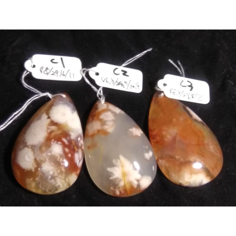 C組精品組天然水晶水滴櫻花瑪瑙吊墜墜子掛件項鍊珠寶寶石首飾飾品任選其一-細節圖3