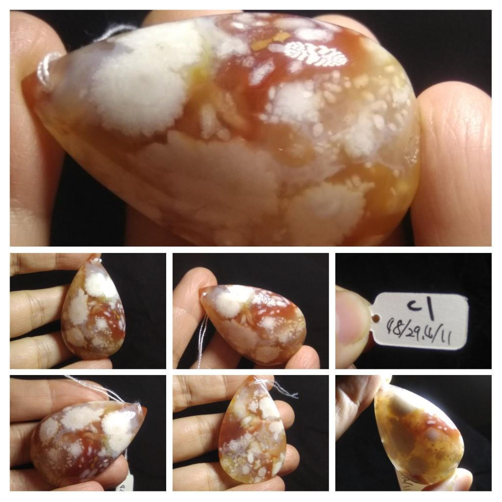 C組精品組天然水晶水滴櫻花瑪瑙吊墜墜子掛件項鍊珠寶寶石首飾飾品任選其一-細節圖5