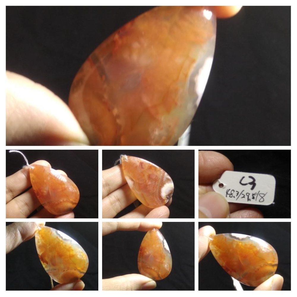 C組精品組天然水晶水滴櫻花瑪瑙吊墜墜子掛件項鍊珠寶寶石首飾飾品任選其一-細節圖7