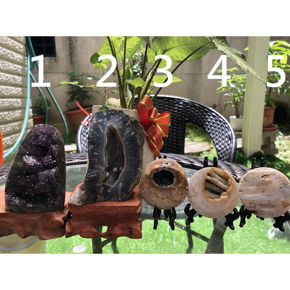 天然開口笑錢袋子紫晶洞原礦聚寶盆紫水晶鎮晶柱晶簇擺件珊瑚玉手鐲芯水晶共生礦風水擺飾數款任選其一附底座或架子-細節圖7