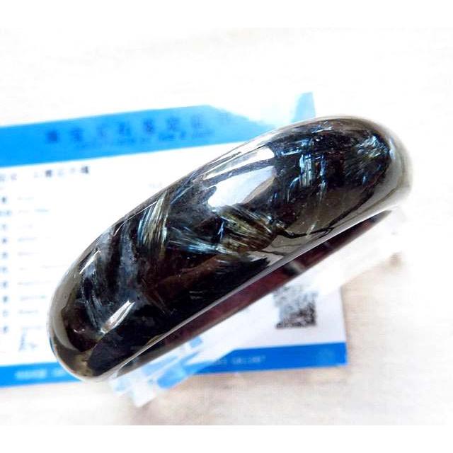 17.89圍(18圍)藍針明顯（見證書）*藍針石榴石共生礦*極美石榴石手鐲81g不附證書-細節圖2