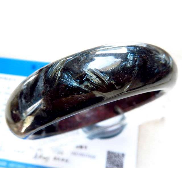 17.89圍(18圍)藍針明顯（見證書）*藍針石榴石共生礦*極美石榴石手鐲81g不附證書-細節圖4