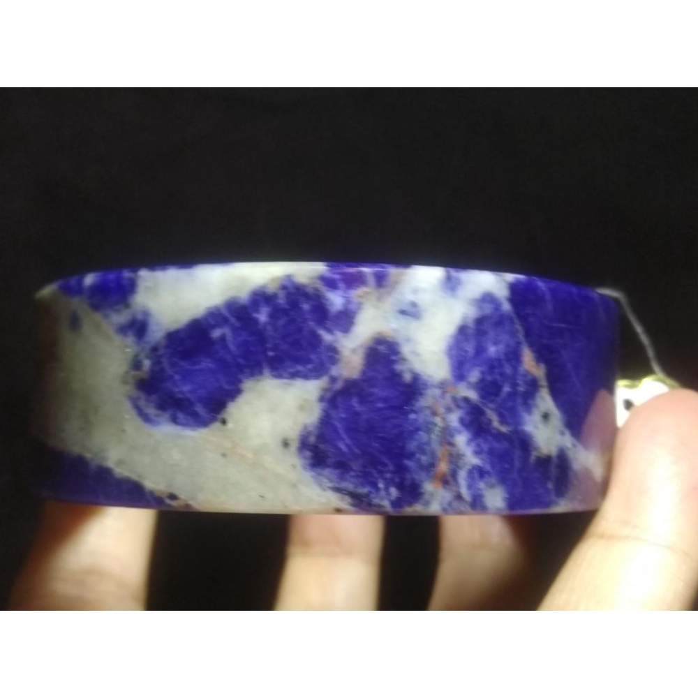 19圍天然寬版精品方鐲助睡眠超美紅藍紋路藍紋石藍紋玉手鐲玉鐲鐲子珠寶玉石首飾飾品-細節圖4