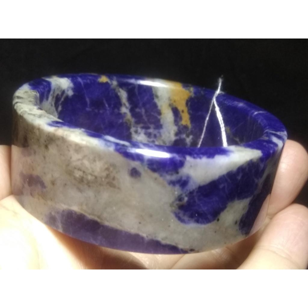 19圍天然寬版精品方鐲助睡眠超美紅藍紋路藍紋石藍紋玉手鐲玉鐲鐲子珠寶玉石首飾飾品-細節圖8