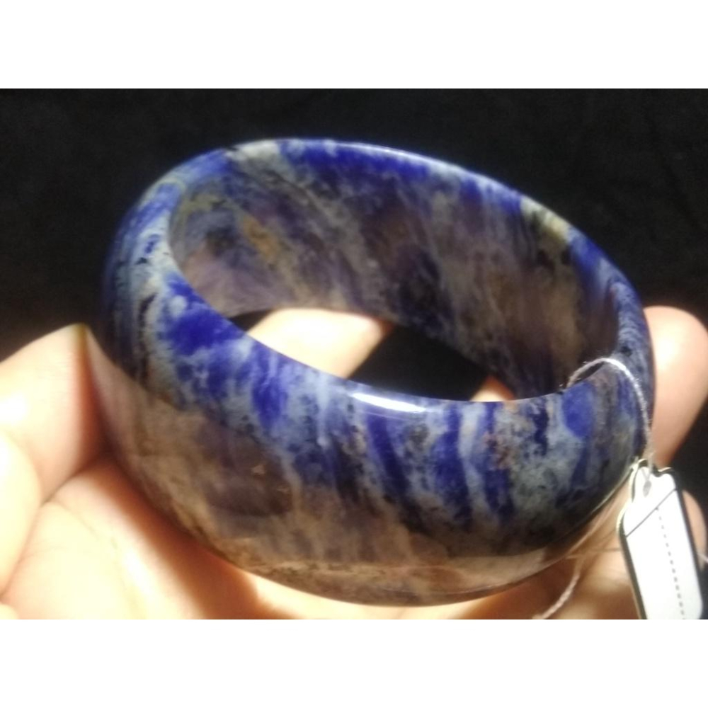 17.6圍天然寬版福鐲助睡眠超美紅藍紋路藍紋石藍紋玉手鐲玉鐲鐲子珠寶玉石首飾飾品-細節圖4