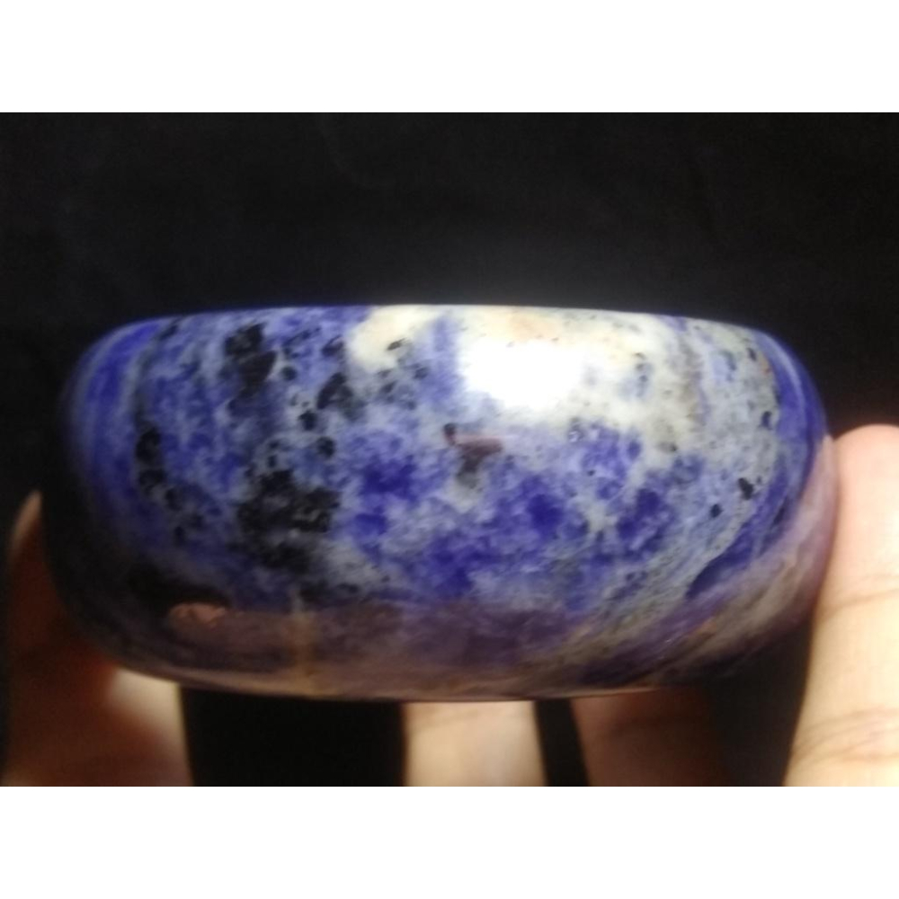 17.6圍天然寬版福鐲助睡眠超美紅藍紋路藍紋石藍紋玉手鐲玉鐲鐲子珠寶玉石首飾飾品-細節圖6