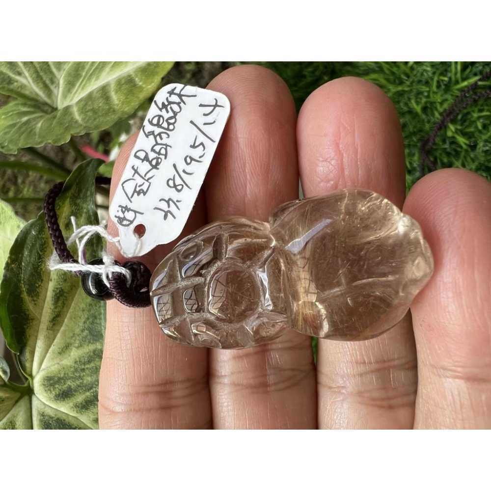 超美水晶透體雲母片紅髮晶鈦晶綠幽靈花幽靈貔貅掛墬吊墬墬子項鍊掛件珠寶寶石首飾飾品-細節圖6