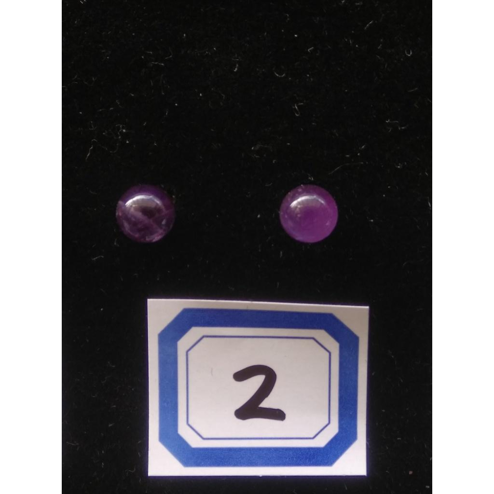 925銀原創銀鑲嵌天然水晶紅草莓晶紫水晶拉長石灰月光石耳釘耳鈎耳針耳環耳飾珠寶寶石首飾飾品-細節圖3