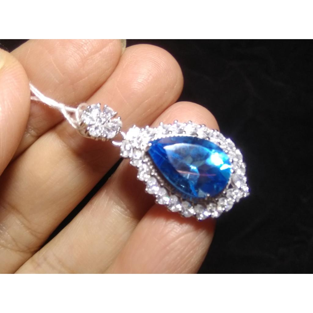 超大拓帕石托帕石吊墜大晶體靚麗刻面吊墜墬子項鍊15*10mm珠寶首飾彩色寶石首飾飾品寶石彩寶-細節圖7