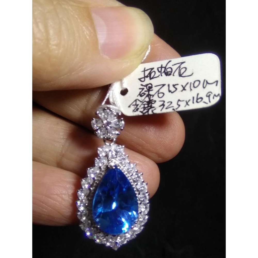 超大拓帕石托帕石吊墜大晶體靚麗刻面吊墜墬子項鍊15*10mm珠寶首飾彩色寶石首飾飾品寶石彩寶-細節圖9
