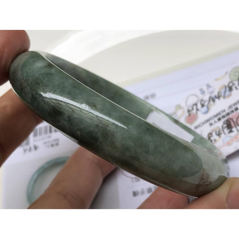 18.4圍附證書天然玉石翡翠a貨緬甸玉硬玉滿綠飄紅翡手鐲玉鐲鐲子手環首飾飾品福鐲平安鐲-細節圖3