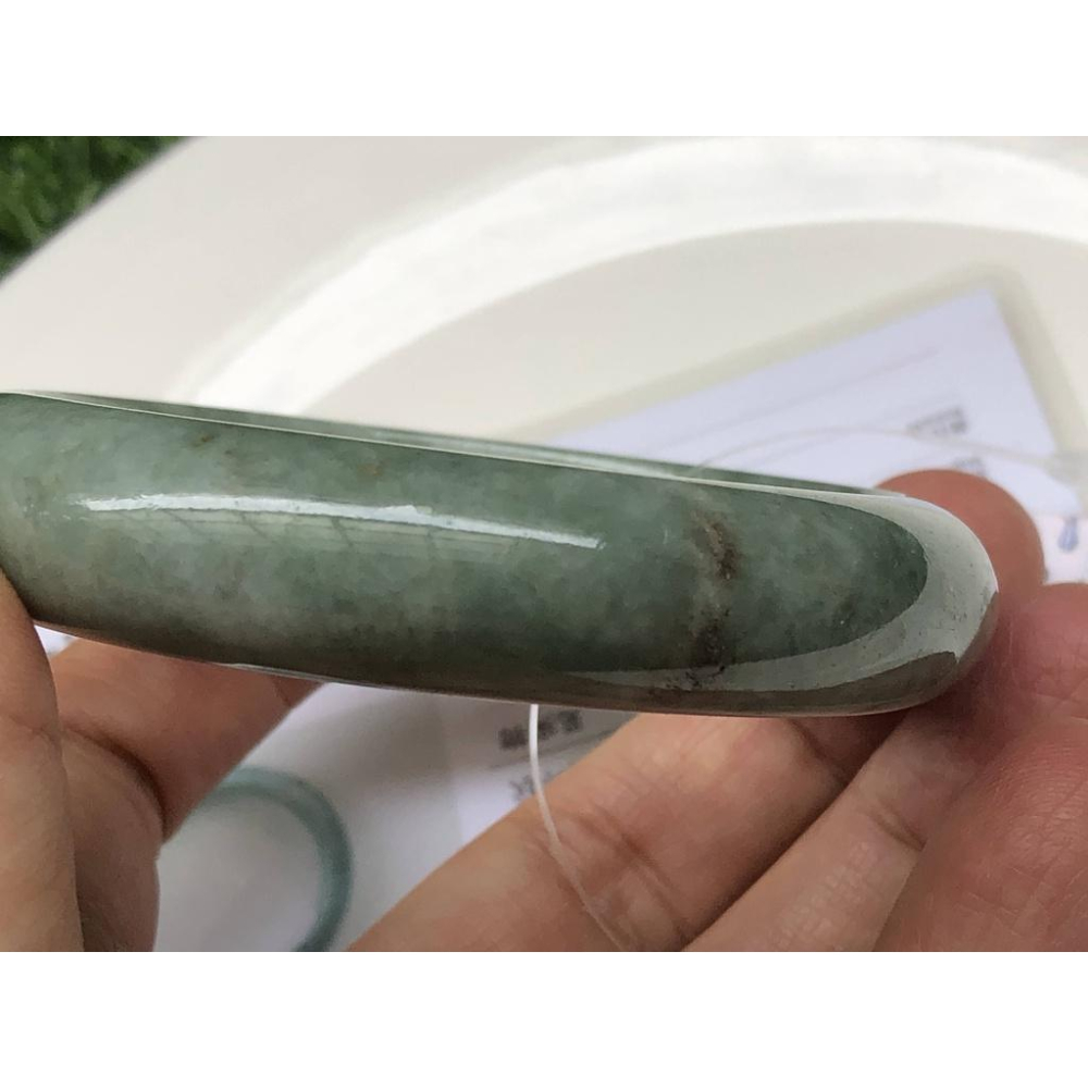 18.4圍附證書天然玉石翡翠a貨緬甸玉硬玉滿綠飄紅翡手鐲玉鐲鐲子手環首飾飾品福鐲平安鐲-細節圖7