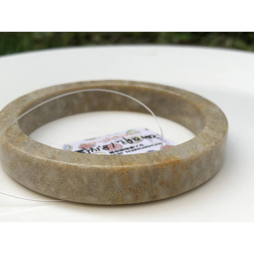 18.14圍天然玉石珊瑚玉菊花石手鐲玉鐲鐲子手環方鐲款公主鐲珠寶玉石首飾飾品-細節圖4