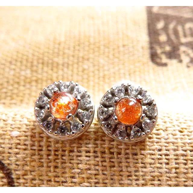 金草莓*熒光種老料*極美AAA級8mm老料金草莓太陽石晶耳環耳飾耳鈎耳針925銀鑲嵌珠寶首飾彩色寶石首飾飾品-細節圖2