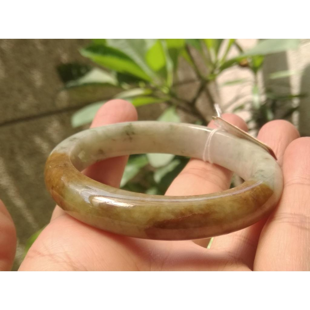 16.74圍天然玉石翡翠a貨緬甸玉硬玉飄花冰種紅翡黃翡手鐲玉鐲鐲子手環福鐲平安鐲珠寶玉石首飾飾品-細節圖9