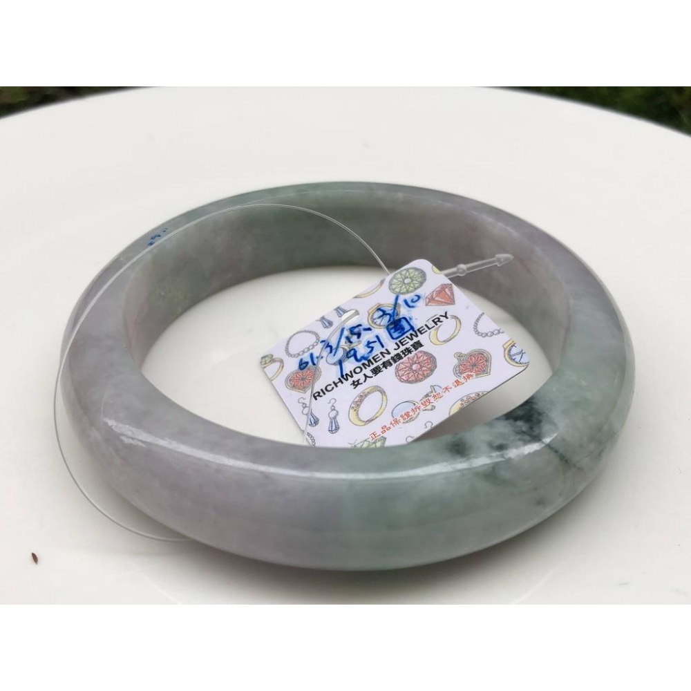 19.51圍天然玉石翡翠a貨緬甸玉硬玉三彩冰糯種春帶彩紫羅蘭手鐲玉鐲鐲子手環福鐲平安鐲珠寶首飾飾品-細節圖2