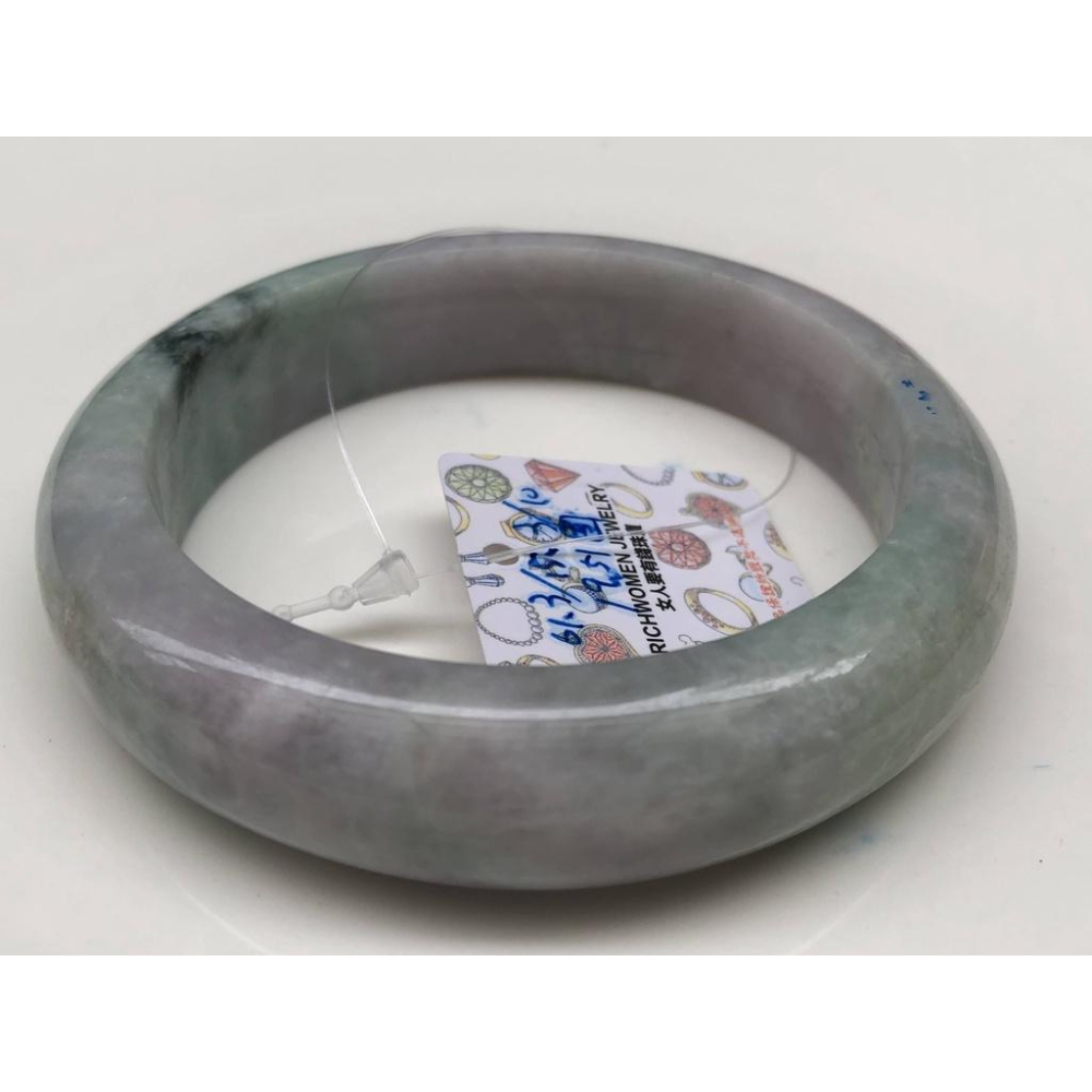 19.51圍天然玉石翡翠a貨緬甸玉硬玉三彩冰糯種春帶彩紫羅蘭手鐲玉鐲鐲子手環福鐲平安鐲珠寶首飾飾品-細節圖5