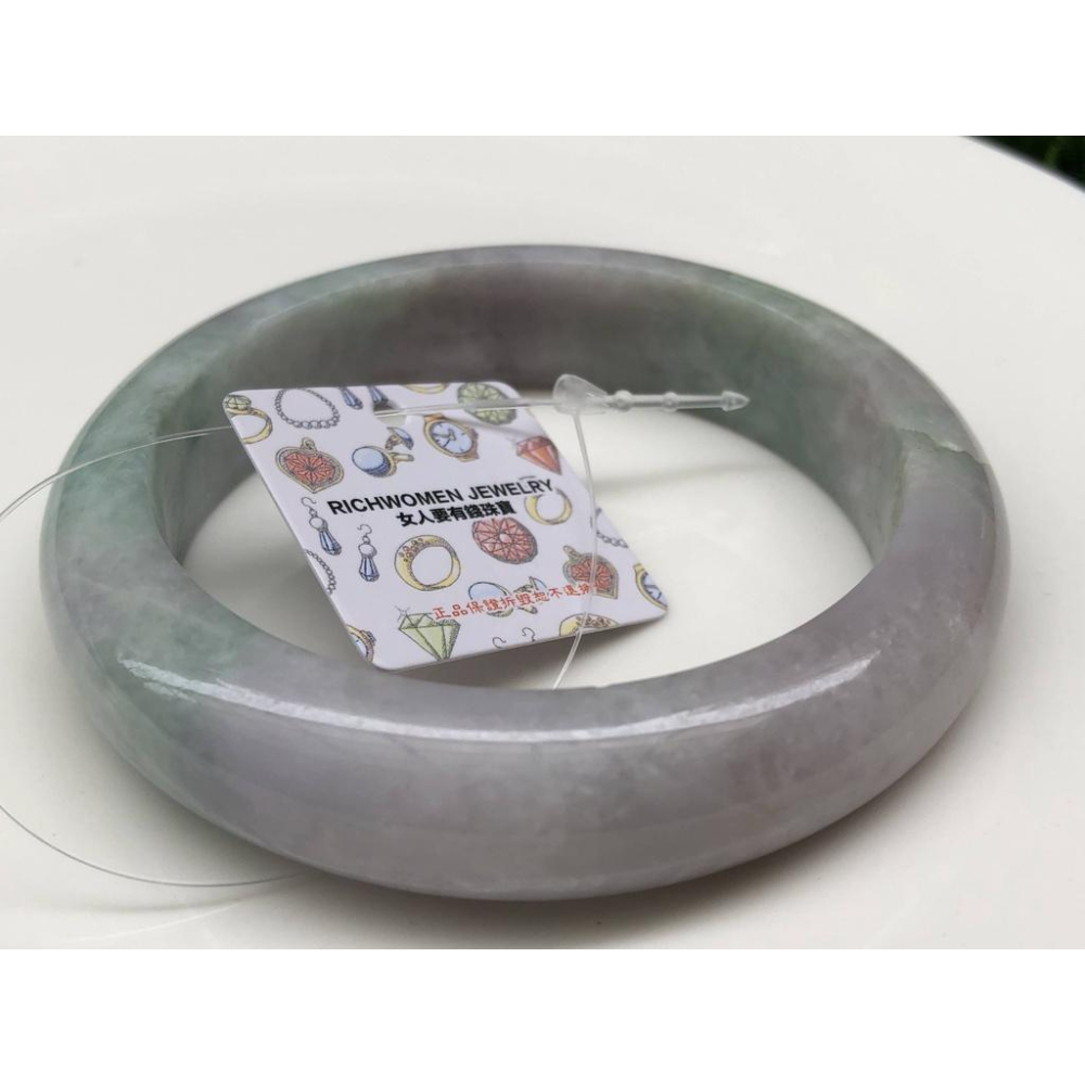 19.51圍天然玉石翡翠a貨緬甸玉硬玉三彩冰糯種春帶彩紫羅蘭手鐲玉鐲鐲子手環福鐲平安鐲珠寶首飾飾品-細節圖6
