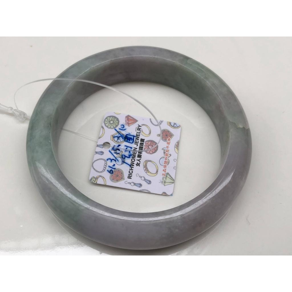 19.51圍天然玉石翡翠a貨緬甸玉硬玉三彩冰糯種春帶彩紫羅蘭手鐲玉鐲鐲子手環福鐲平安鐲珠寶首飾飾品-細節圖9