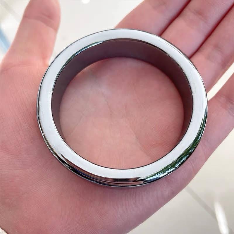 19.48圍真品天然鈦赫茲手鐲手鐲手環圓扁平鐲子方鐲首飾飾品太赫茲能量石日本磁石女款多晶矽美容-細節圖4