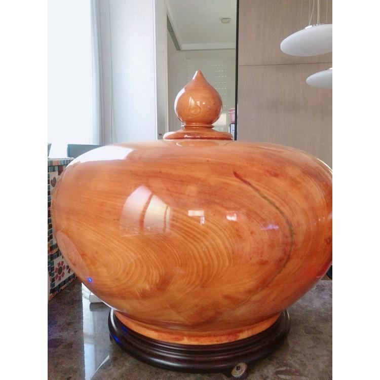 台灣檜木越南檜木聚寶盆雙色紫檀帶財眼財位擺件招財-細節圖4