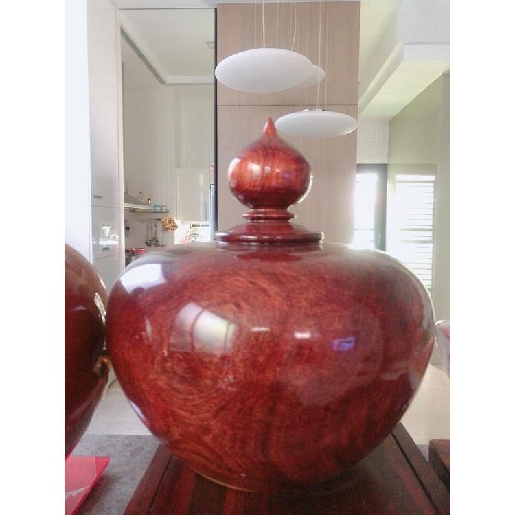 台灣檜木越南檜木聚寶盆雙色紫檀帶財眼財位擺件招財-細節圖6