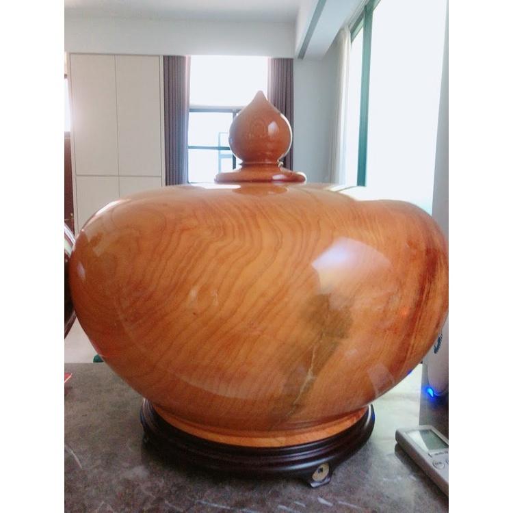 台灣檜木越南檜木聚寶盆雙色紫檀帶財眼財位擺件招財-細節圖7