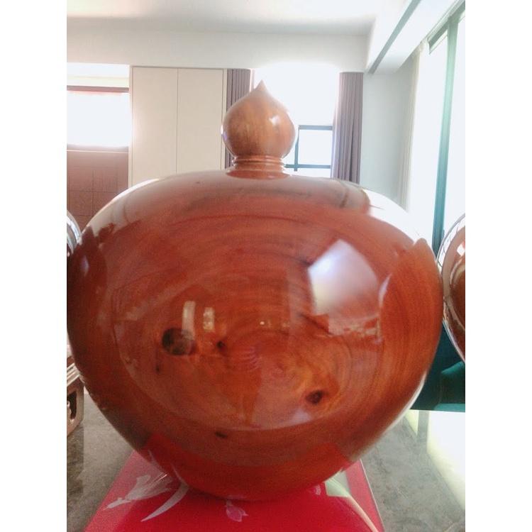 台灣檜木越南檜木聚寶盆雙色紫檀帶財眼財位擺件招財-細節圖8