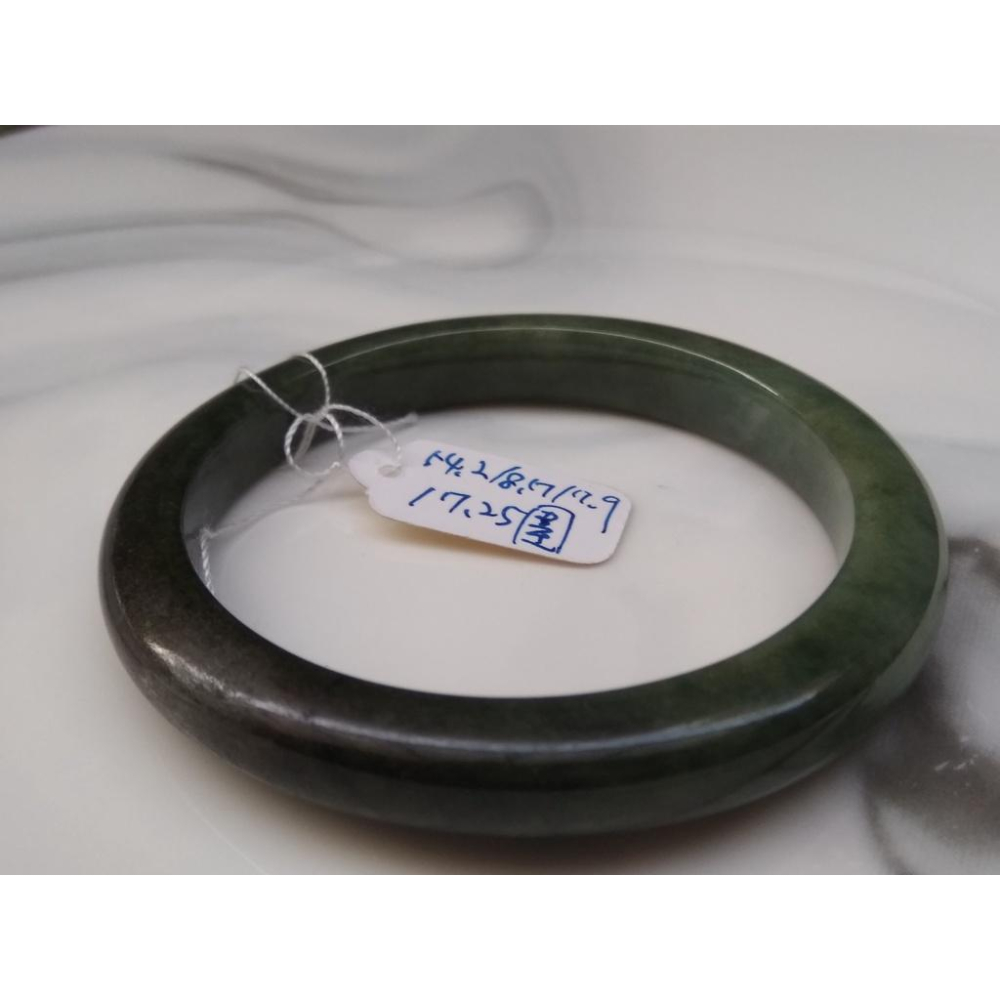 17.25圍天然玉石翡翠a貨緬甸玉硬玉藍水油青種手鐲玉鐲鐲子手環福鐲平安鐲珠寶玉石首飾飾品-細節圖3