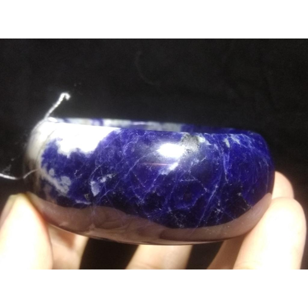 16.11圍天然寬版福鐲助睡眠超美紅藍紋路藍紋石藍紋玉手鐲玉鐲鐲子珠寶玉石首飾飾品-細節圖2