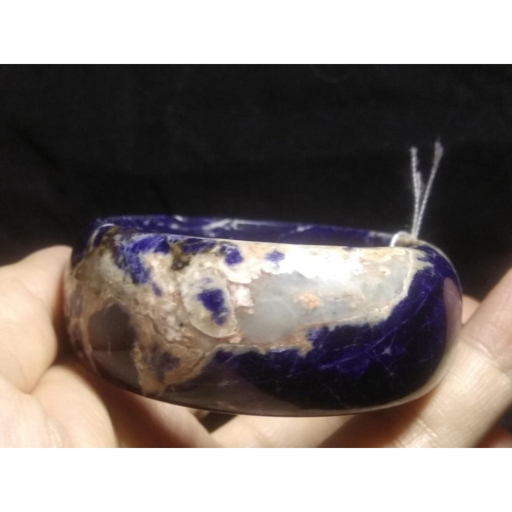 16.65圍天然寬版福鐲助睡眠超美紅藍紋路藍紋石藍紋玉手鐲玉鐲鐲子珠寶玉石首飾飾品-細節圖4