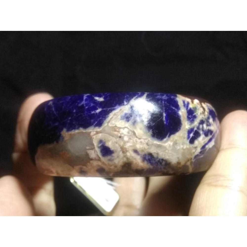 16.65圍天然寬版福鐲助睡眠超美紅藍紋路藍紋石藍紋玉手鐲玉鐲鐲子珠寶玉石首飾飾品-細節圖5