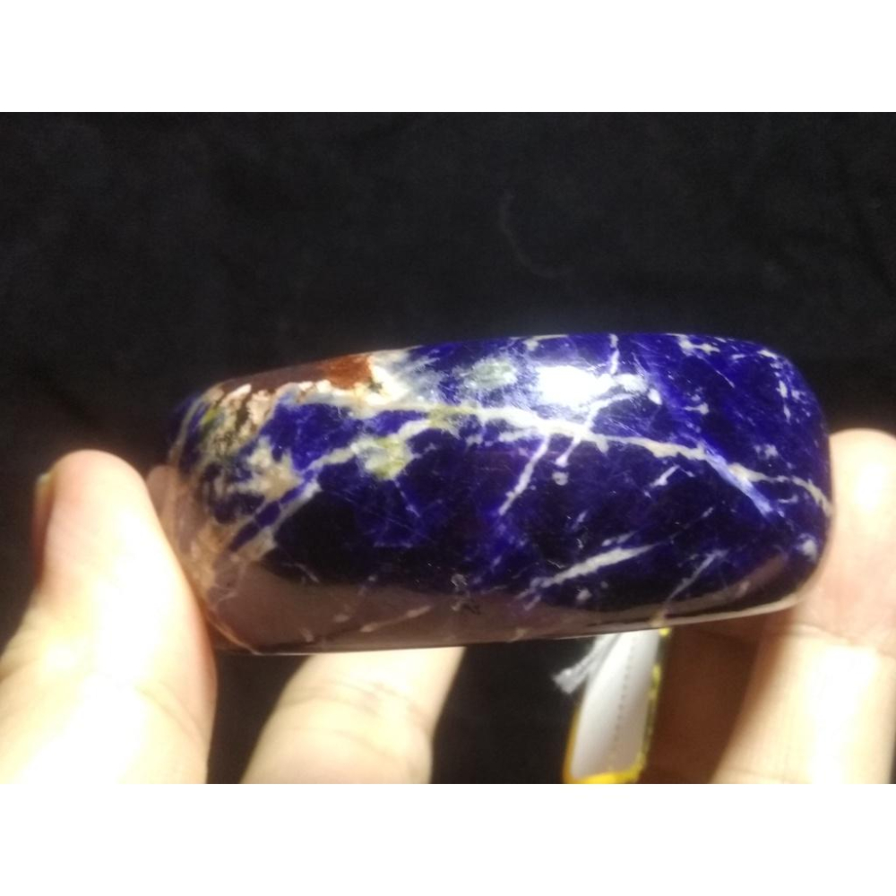16.65圍天然寬版福鐲助睡眠超美紅藍紋路藍紋石藍紋玉手鐲玉鐲鐲子珠寶玉石首飾飾品-細節圖6