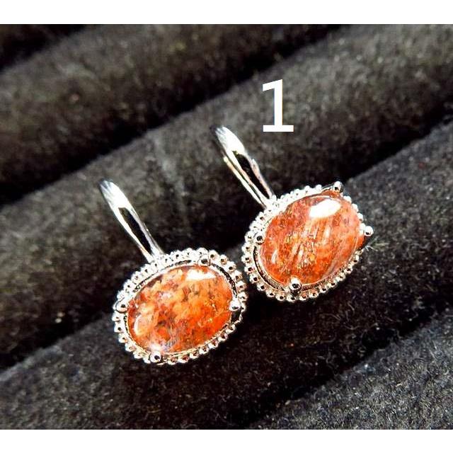 螢光種老料天然水晶金草莓耳釘耳環耳飾耳鈎耳針925銀鑲嵌8*6mm珠寶首飾彩色寶石首飾飾品兩號任選其一-細節圖4