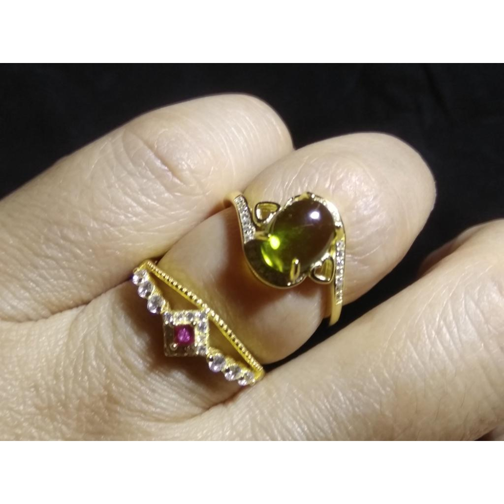 紅寶石橄欖石925銀戒指活圍珠寶首飾彩色寶石首飾飾品寶石彩寶-細節圖6