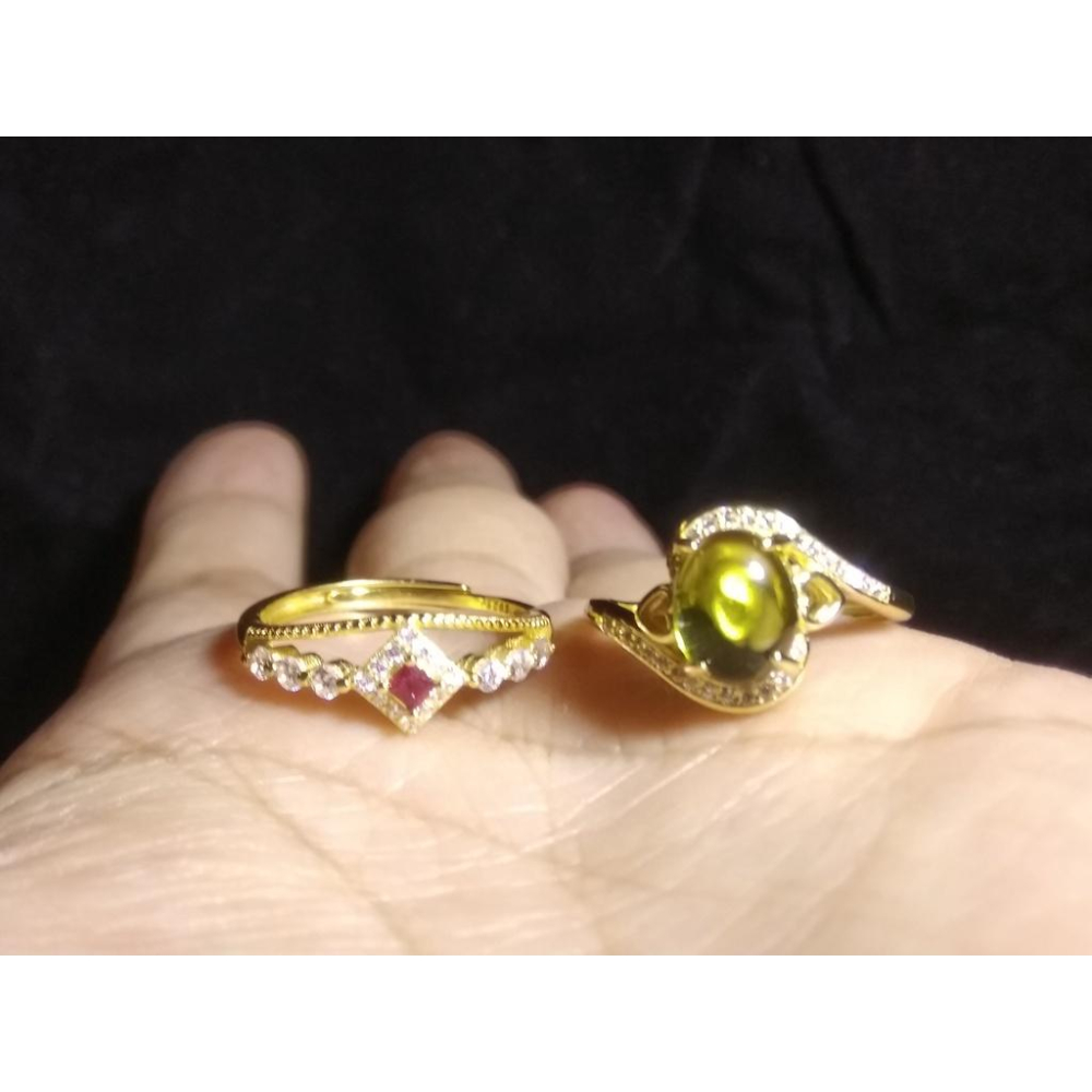 紅寶石橄欖石925銀戒指活圍珠寶首飾彩色寶石首飾飾品寶石彩寶-細節圖7