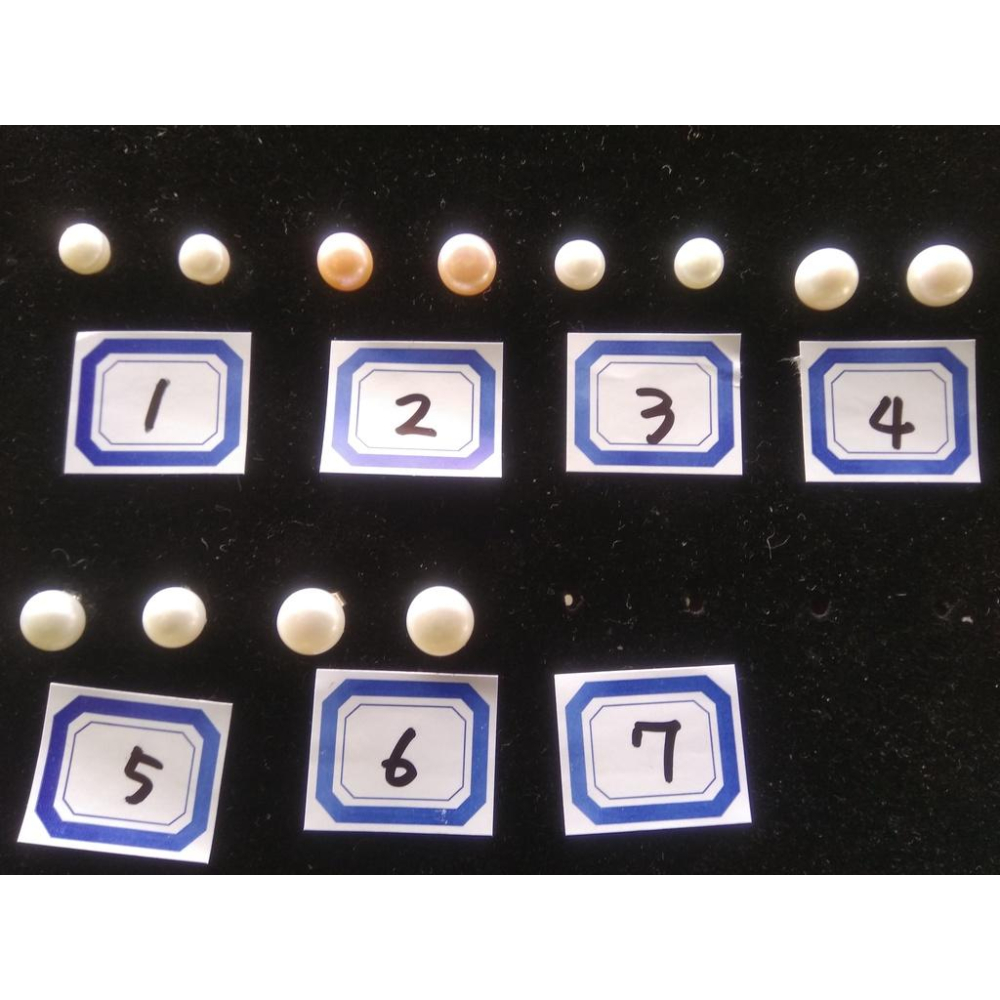 925銀原創銀鑲嵌天然白珍珠粉珍珠耳釘耳鈎耳針耳環耳飾珠寶寶石首飾飾品-細節圖2