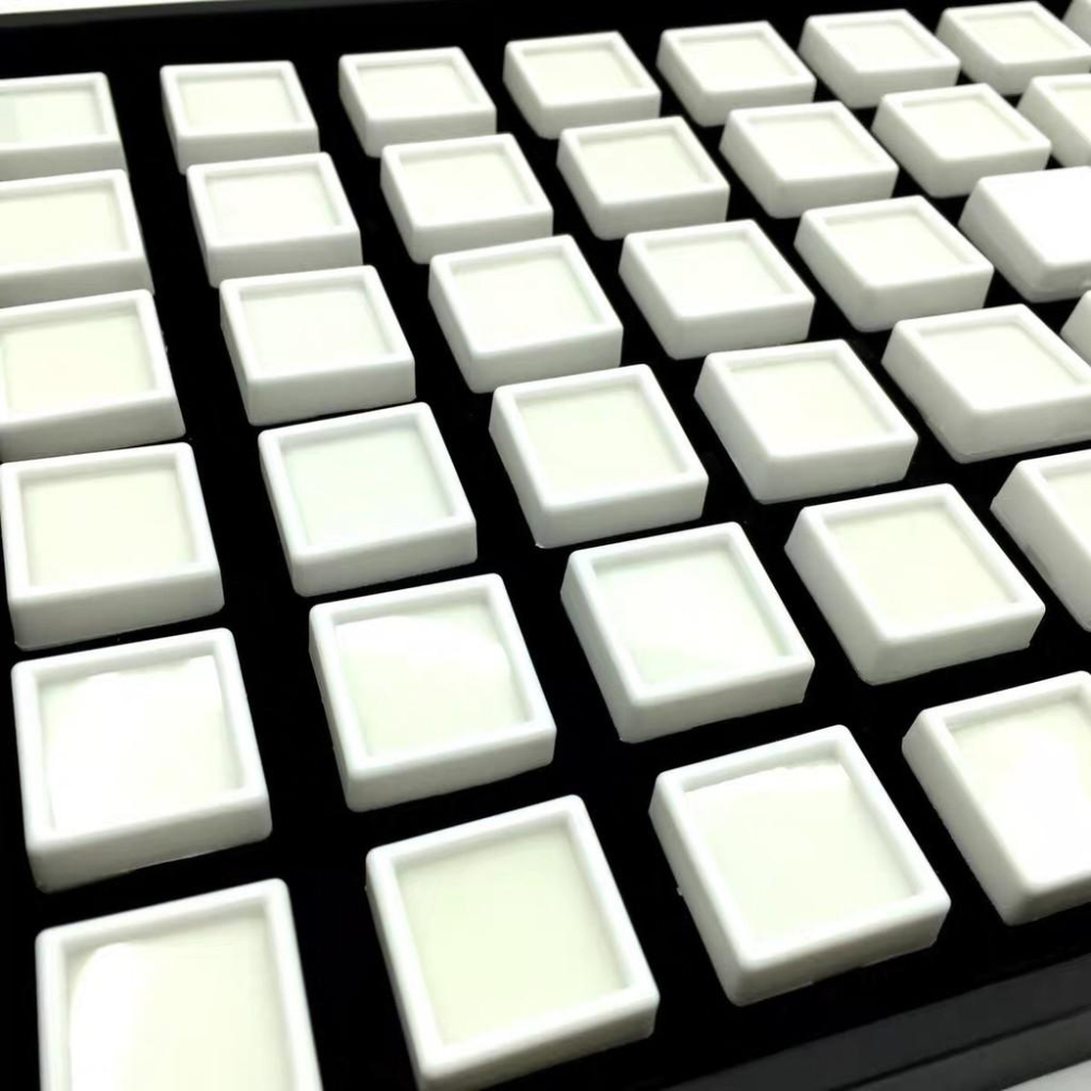 鑽石盒寶石盒裸鑽盒彩寶盒裸石盒加托盤附蓋子和擦寶石黑絨布可選黑或白小盒彩寶收藏盒子寶石收藏盒寶石展示盤-細節圖2