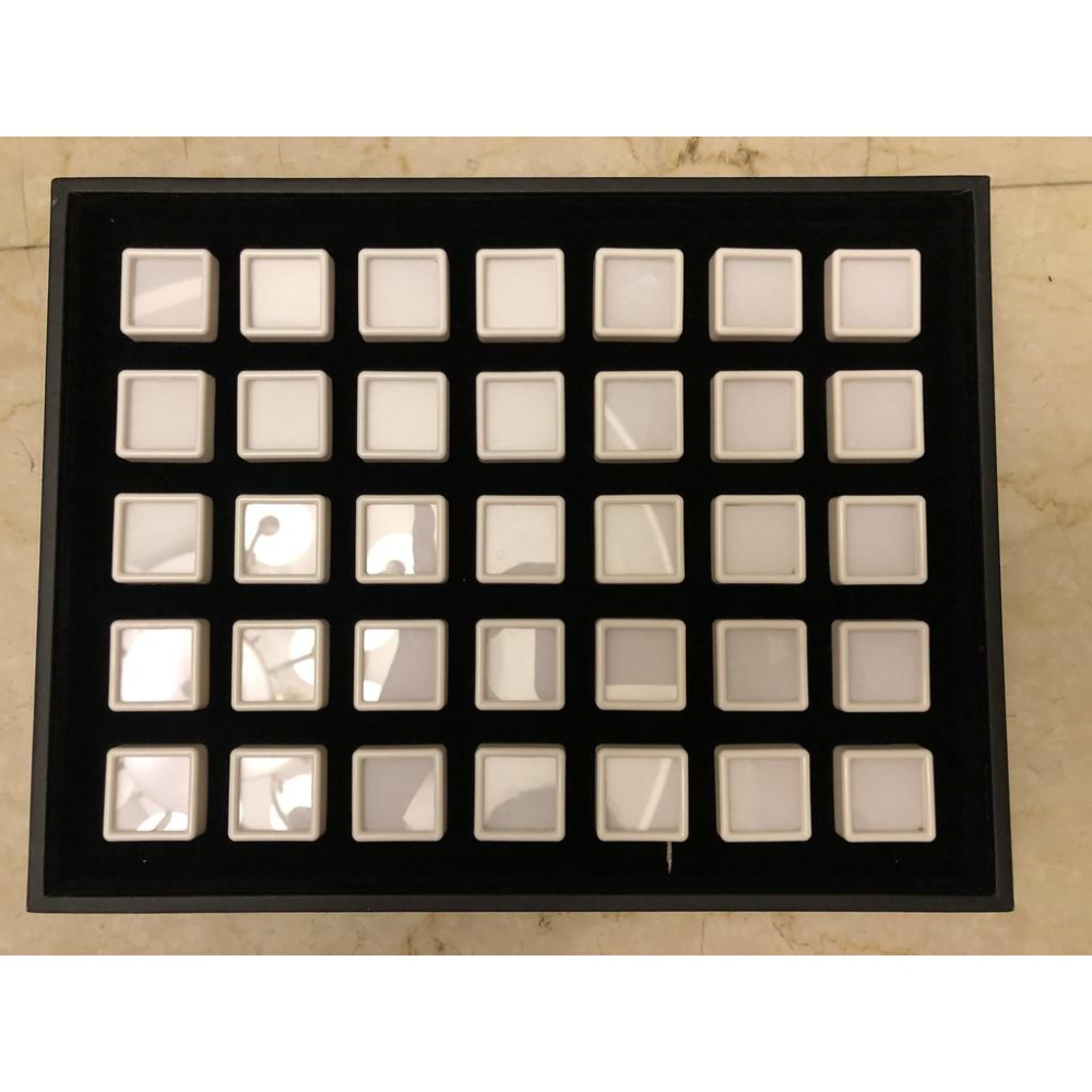 鑽石盒寶石盒裸鑽盒彩寶盒裸石盒加托盤附蓋子和擦寶石黑絨布可選黑或白小盒彩寶收藏盒子寶石收藏盒寶石展示盤-細節圖6