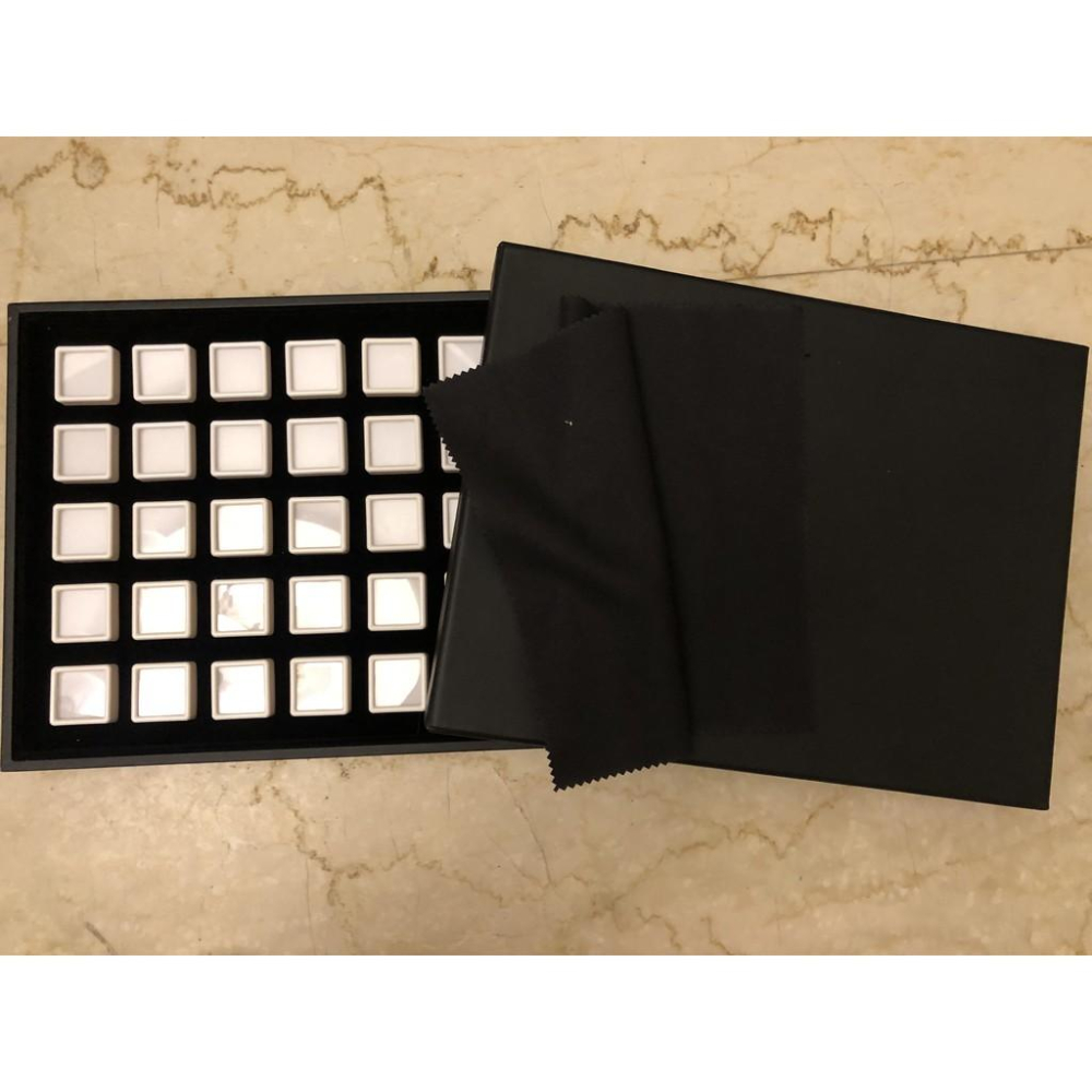 鑽石盒寶石盒裸鑽盒彩寶盒裸石盒加托盤附蓋子和擦寶石黑絨布可選黑或白小盒彩寶收藏盒子寶石收藏盒寶石展示盤-細節圖7